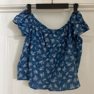 POLLY & ESTHER strapless summer blouse size Large